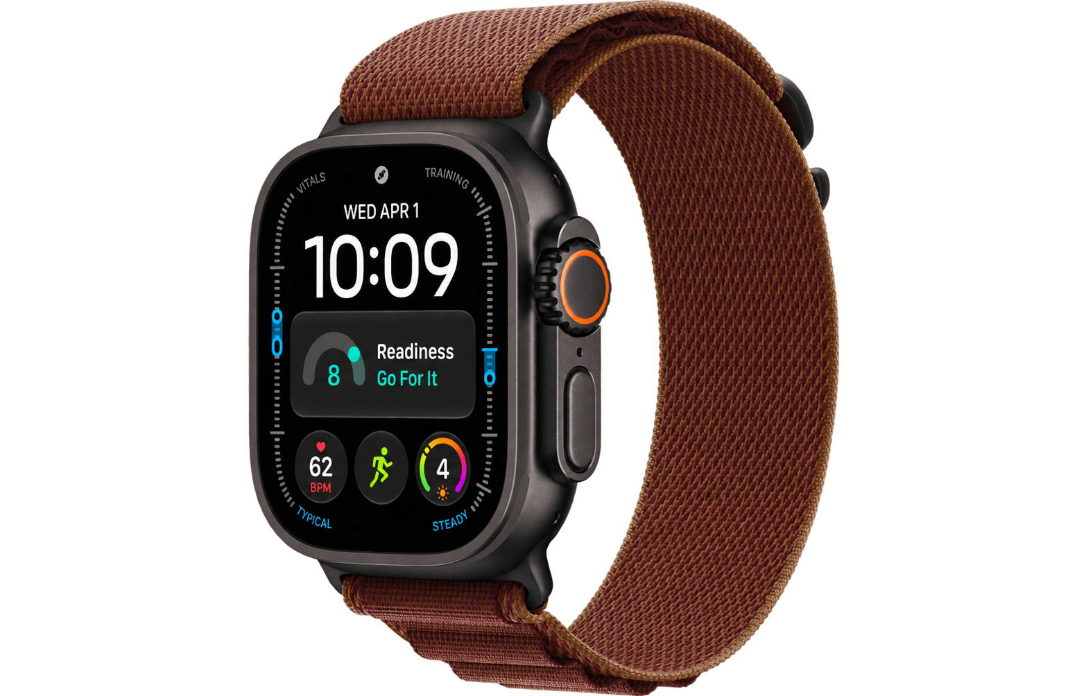 Apple Watch Ultra 4 — Black / Alpine Loop Burgundy