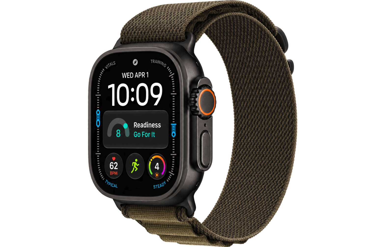 Apple Watch Ultra 4 — Black / Alpine Loop Dark Olive