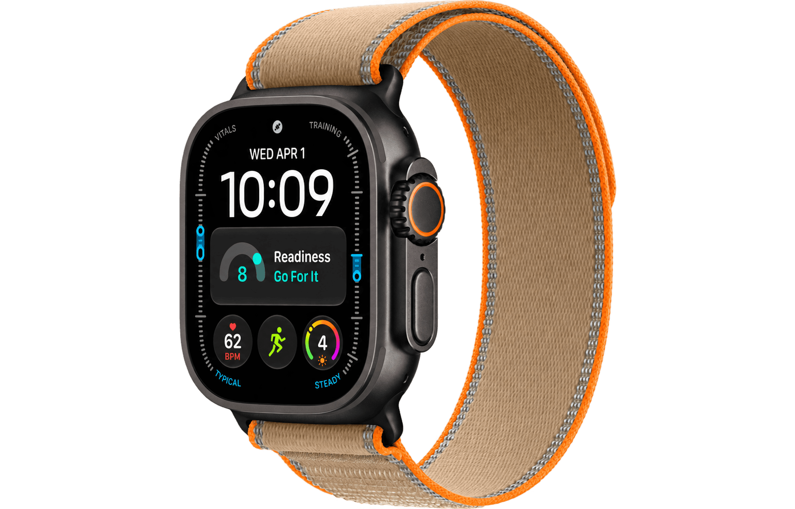 Apple Watch Ultra 4 — Black / Trail Loop Sand